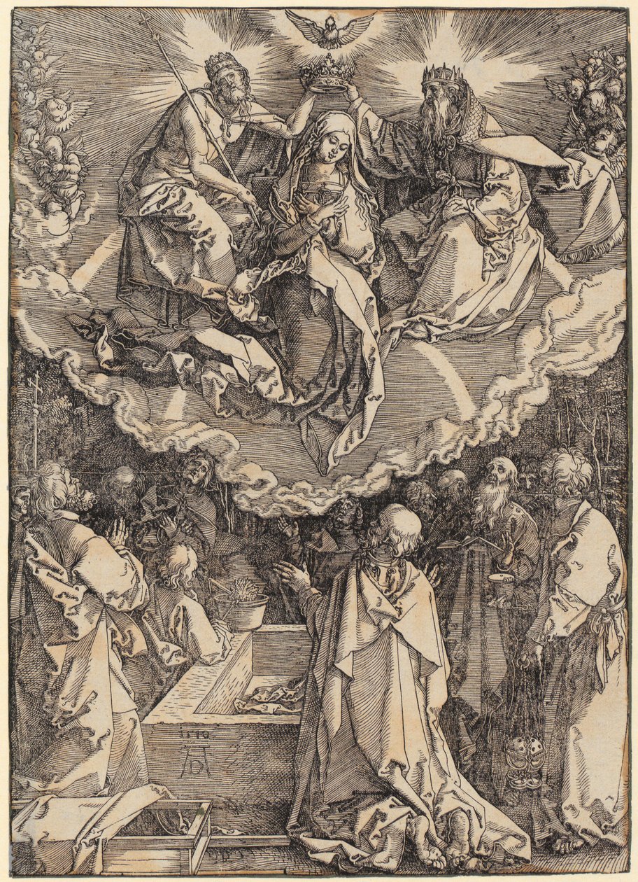 Ofiarowanie w świątyni, plansza 13 z cyklu "Życie Marii" autorstwa Albrecht Dürer