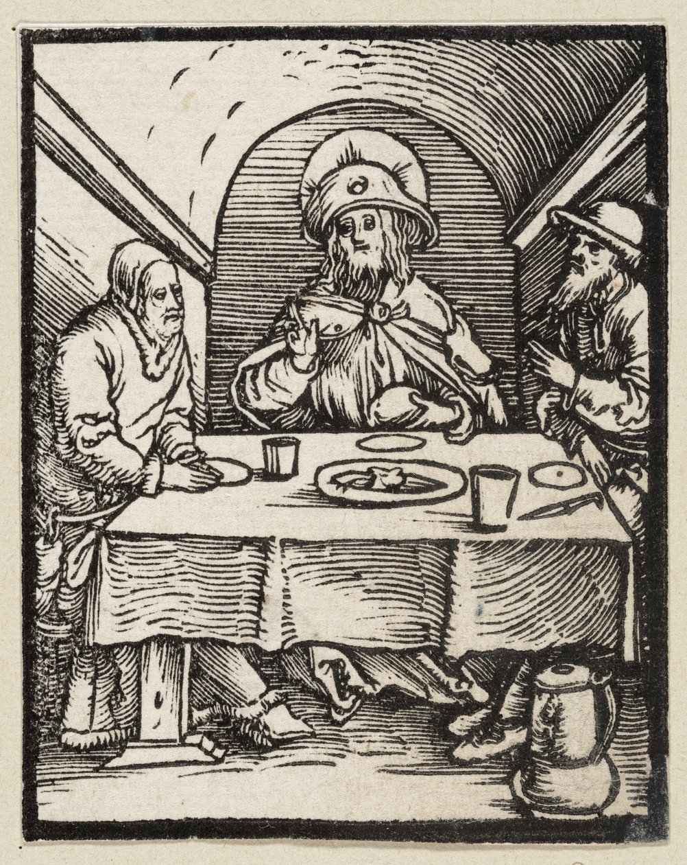 Wieczerza w Emaus (43 tematy religijne) autorstwa Albrecht Dürer