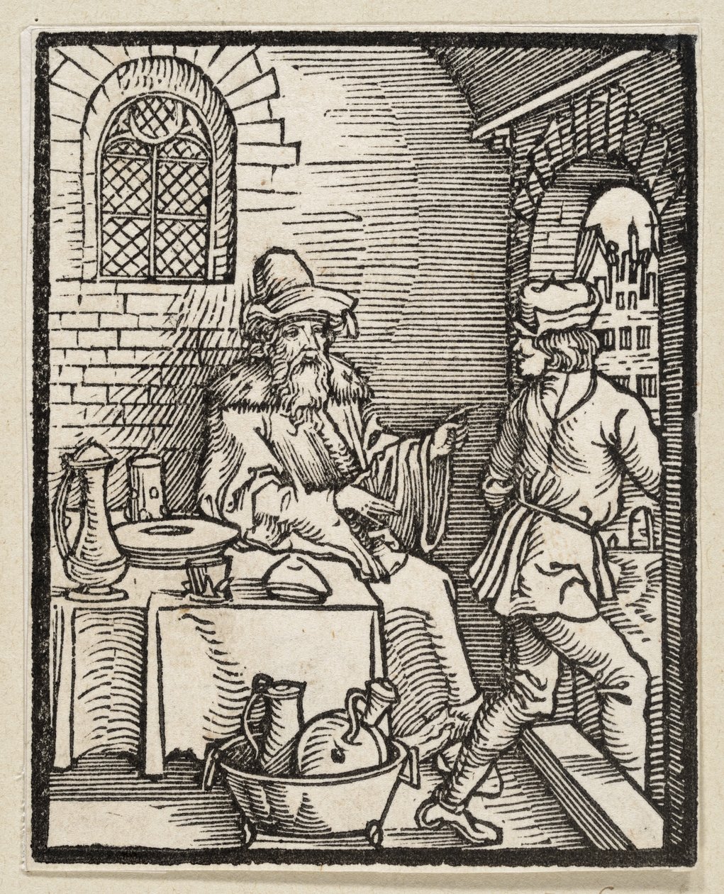 Uczta bez gości (z: Postilla, 43 drzeworyty) autorstwa Albrecht Dürer