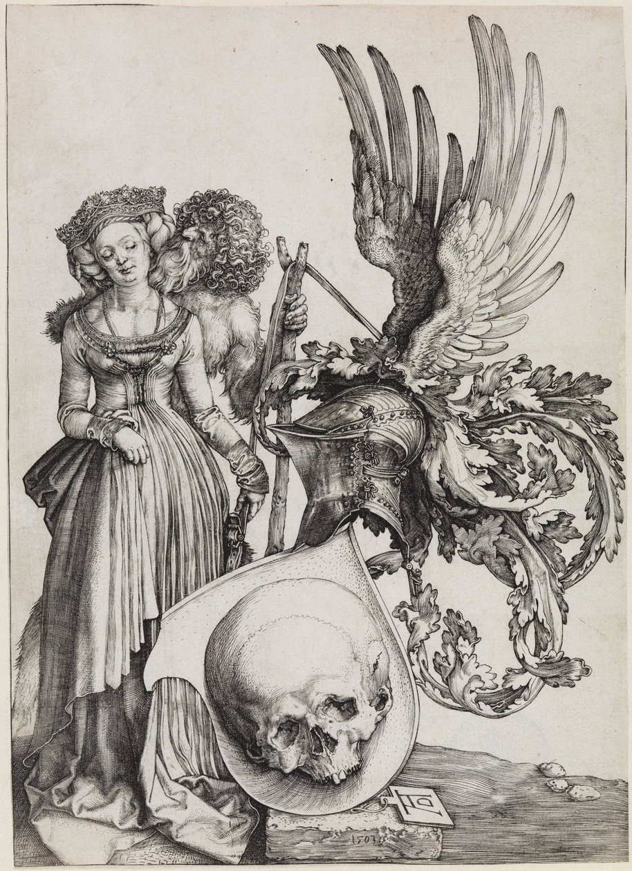 Herb z czaszką autorstwa Albrecht Dürer