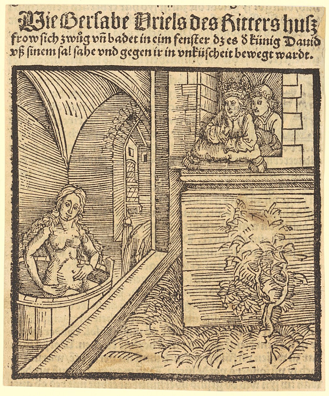 Dawid widzi kąpiącą się Batszebę autorstwa Albrecht Dürer