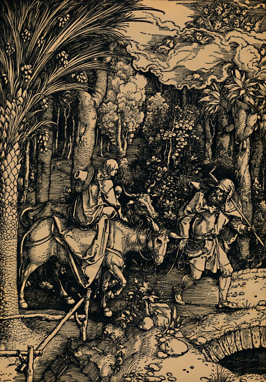 Ucieczka do Egiptu, 1503-1504. autorstwa Albrecht Dürer