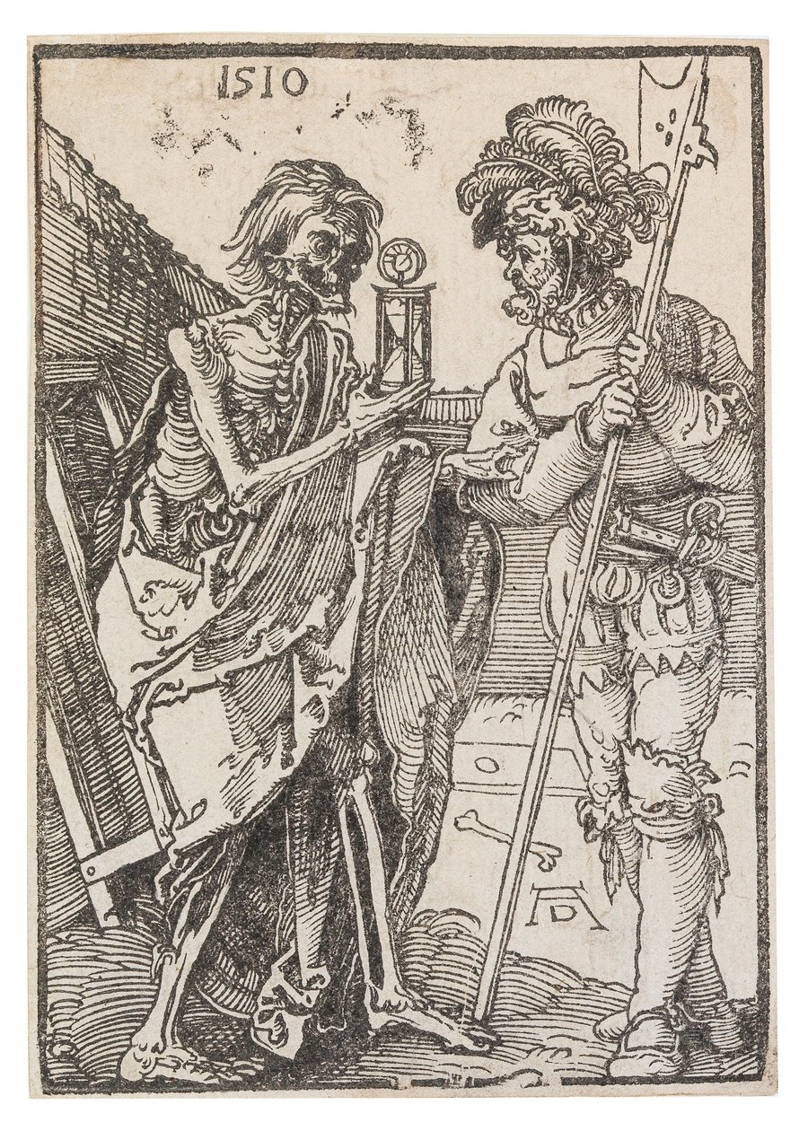 Śmierć i Lansquenet, 1510. autorstwa Albrecht Dürer