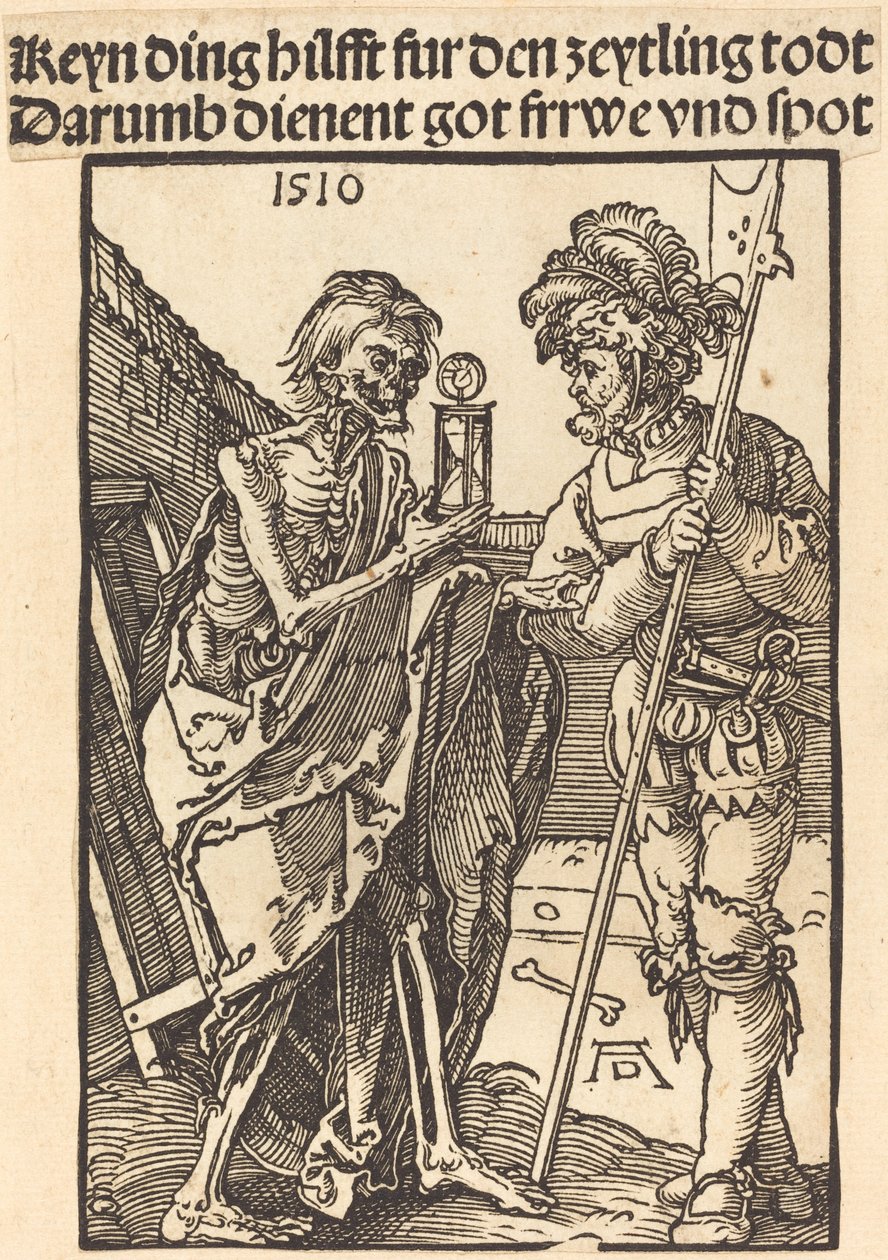 Śmierć i Lansquenet autorstwa Albrecht Dürer