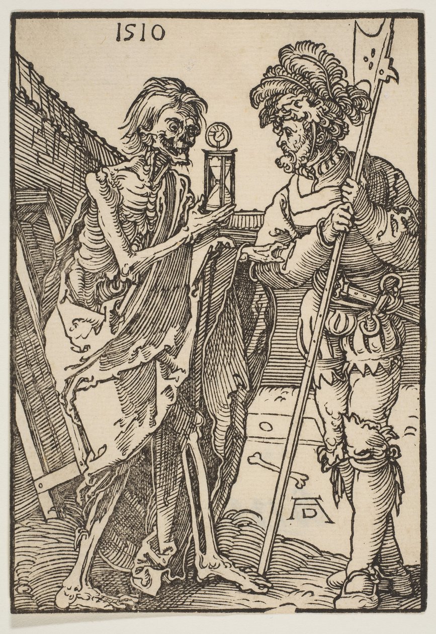 Śmierć i Lansquenet.n.d. autorstwa Albrecht Dürer