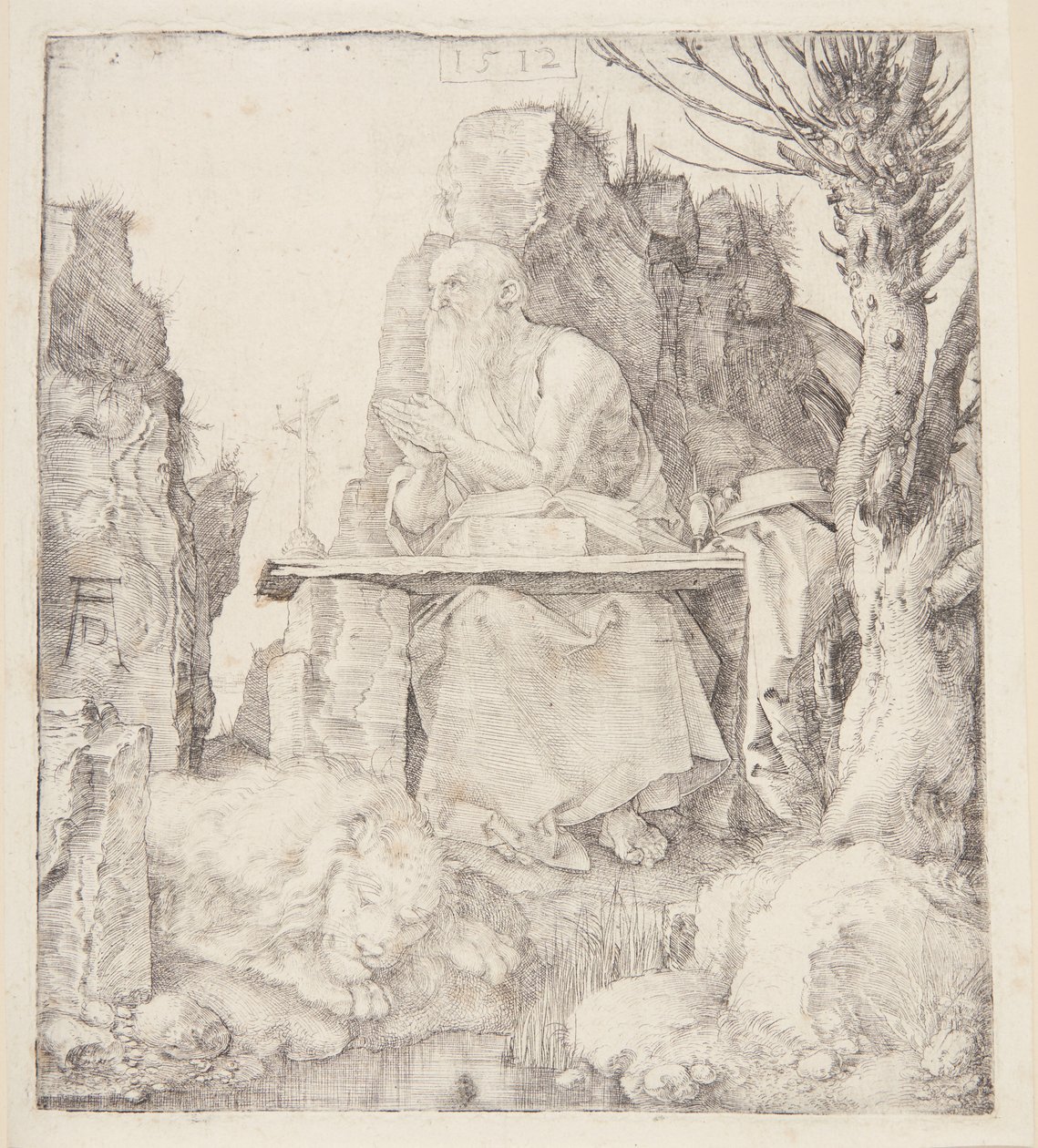 Święty Hieronim przy zwiędłej wierzbie autorstwa Albrecht Dürer