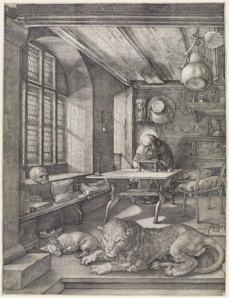 Święty Hieronim w gablocie autorstwa Albrecht Dürer