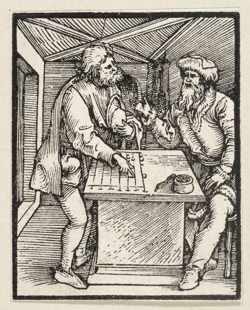 Bogacz i jego zarządca (z: „Postilla”, 43 drzeworyty) autorstwa Albrecht Dürer