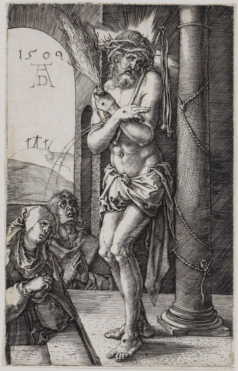 Mąż Boleści przed Marią i Janem autorstwa Albrecht Dürer