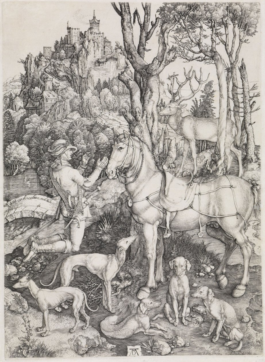 Święty Eustachy autorstwa Albrecht Dürer