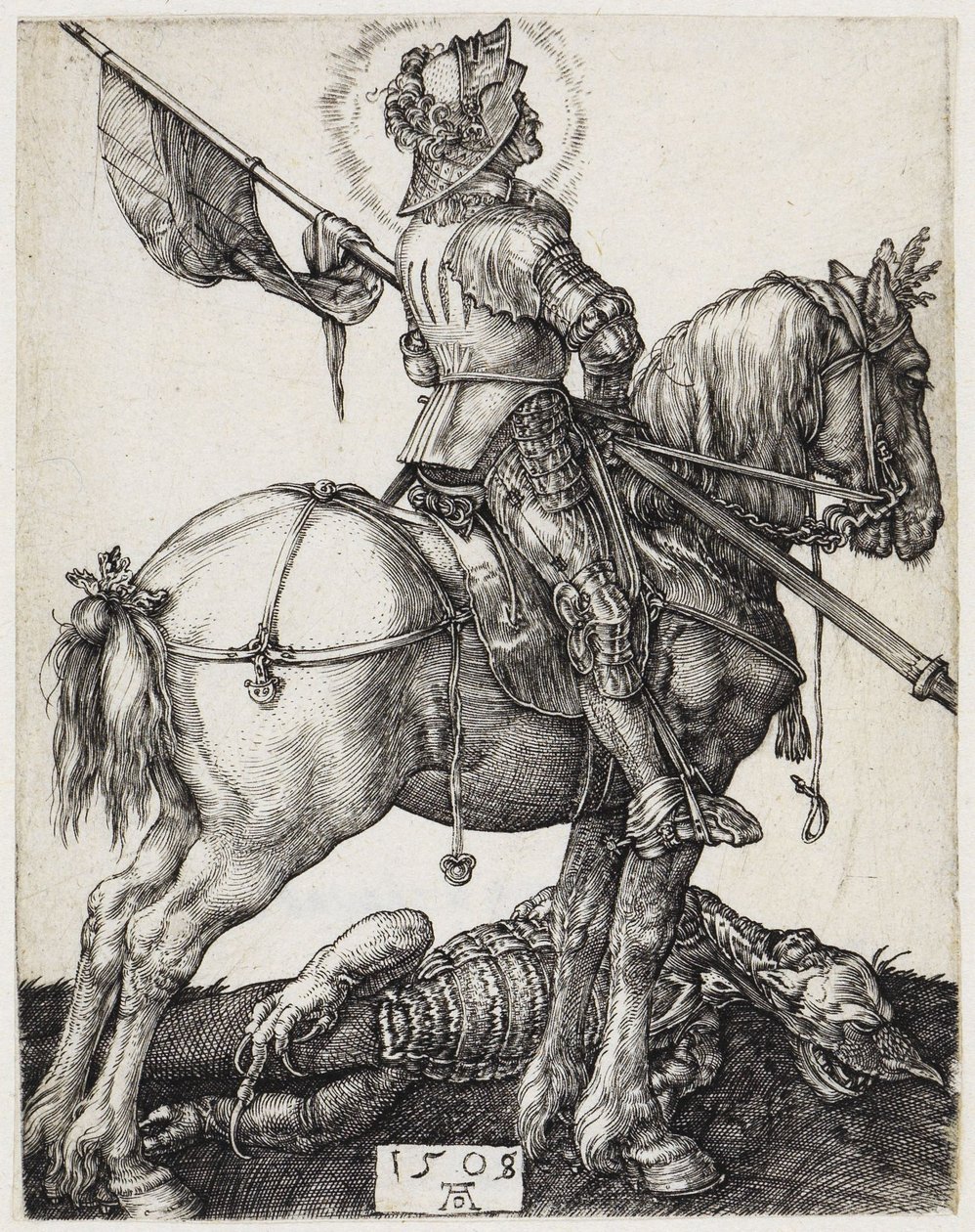 Święty Jerzy na koniu autorstwa Albrecht Dürer
