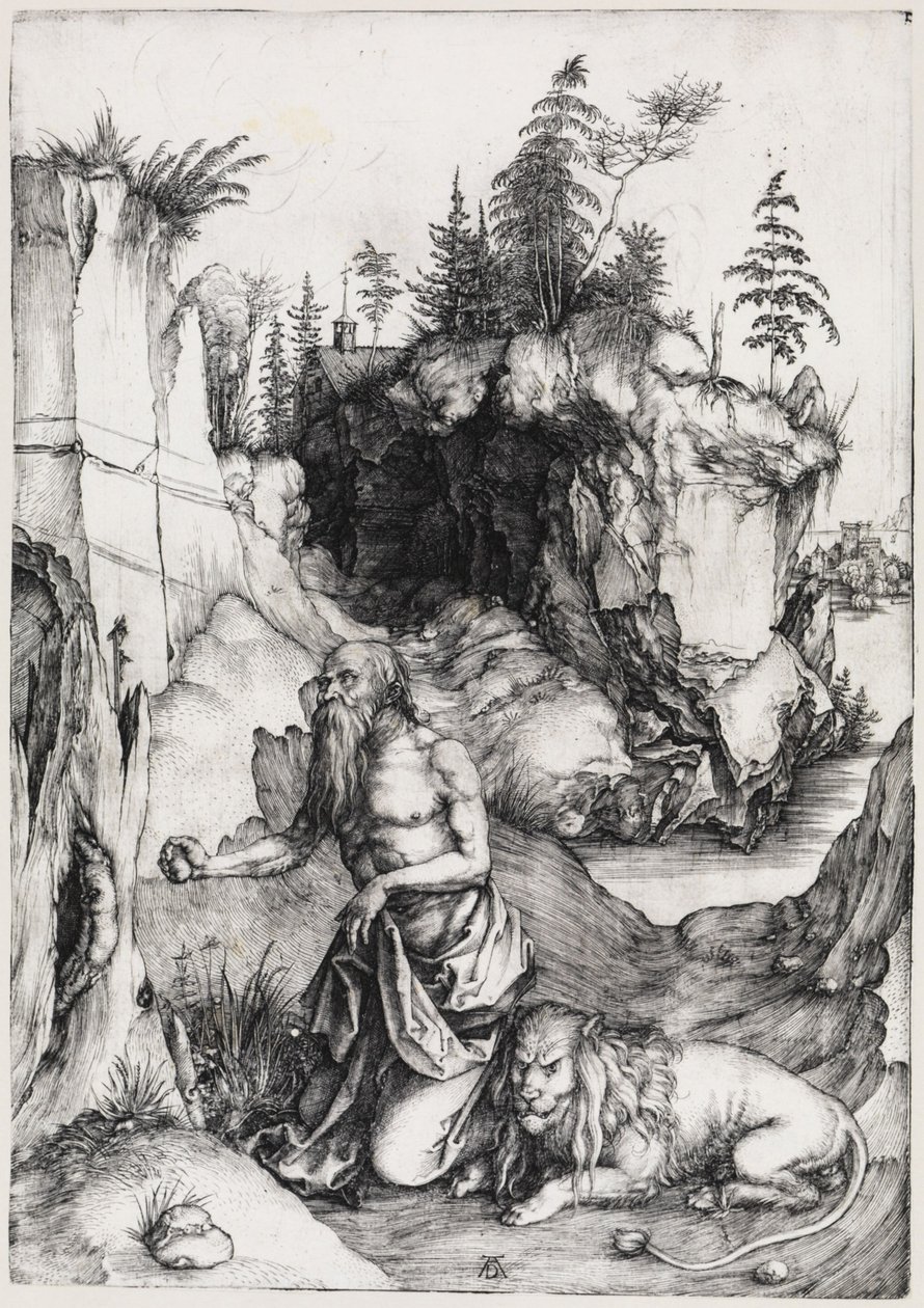 Święty Hieronim na pustyni autorstwa Albrecht Dürer