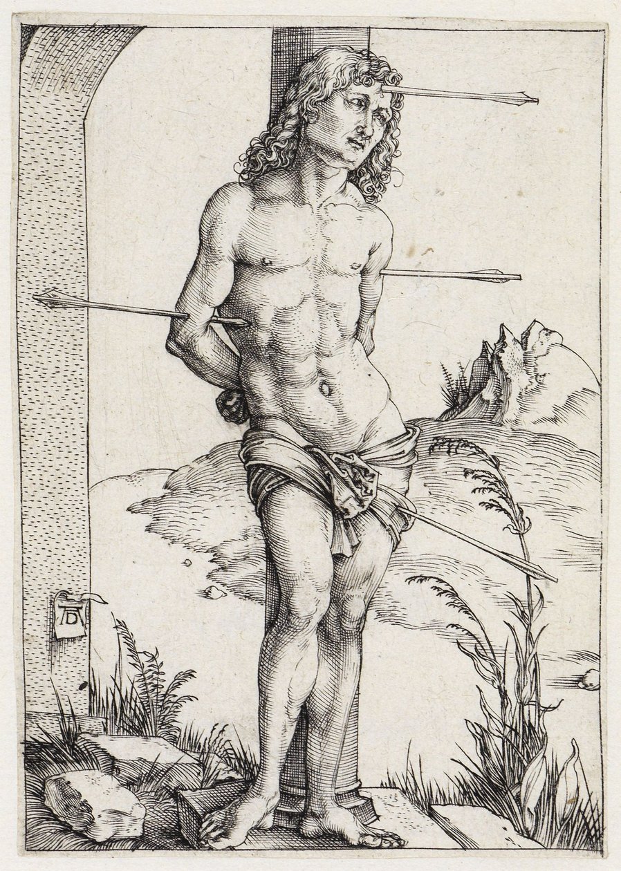 Święty Sebastian przy kolumnie autorstwa Albrecht Dürer