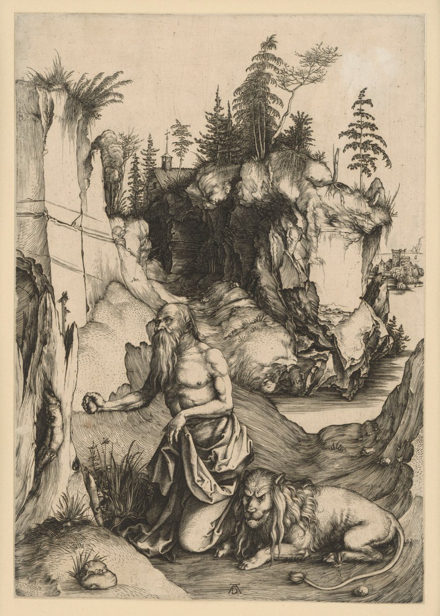 Święty Hieronim na pustyni autorstwa Albrecht Dürer