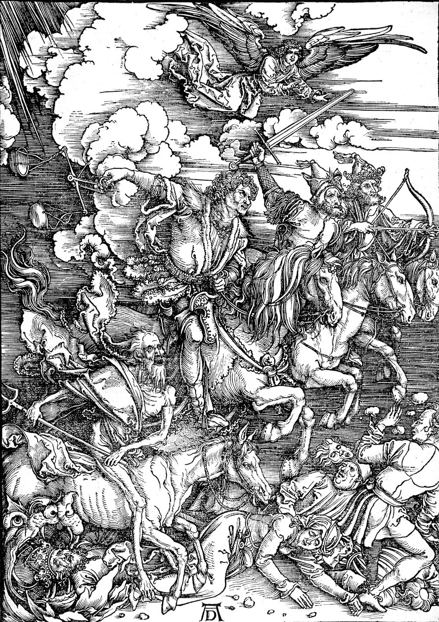 Objawienie Jana: 4. Czterej jeźdźcy apokalipsy autorstwa Albrecht Dürer