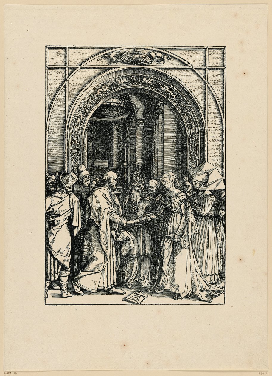 Zaręczyny Marii (Życie Marii) autorstwa Albrecht Dürer