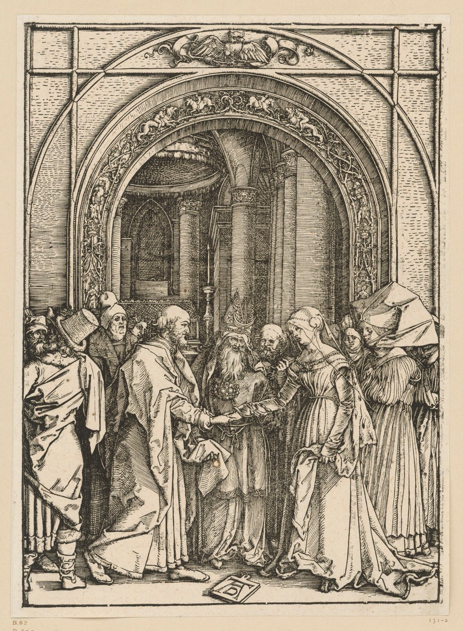 Zaślubiny Marii (Życie Marii) autorstwa Albrecht Dürer