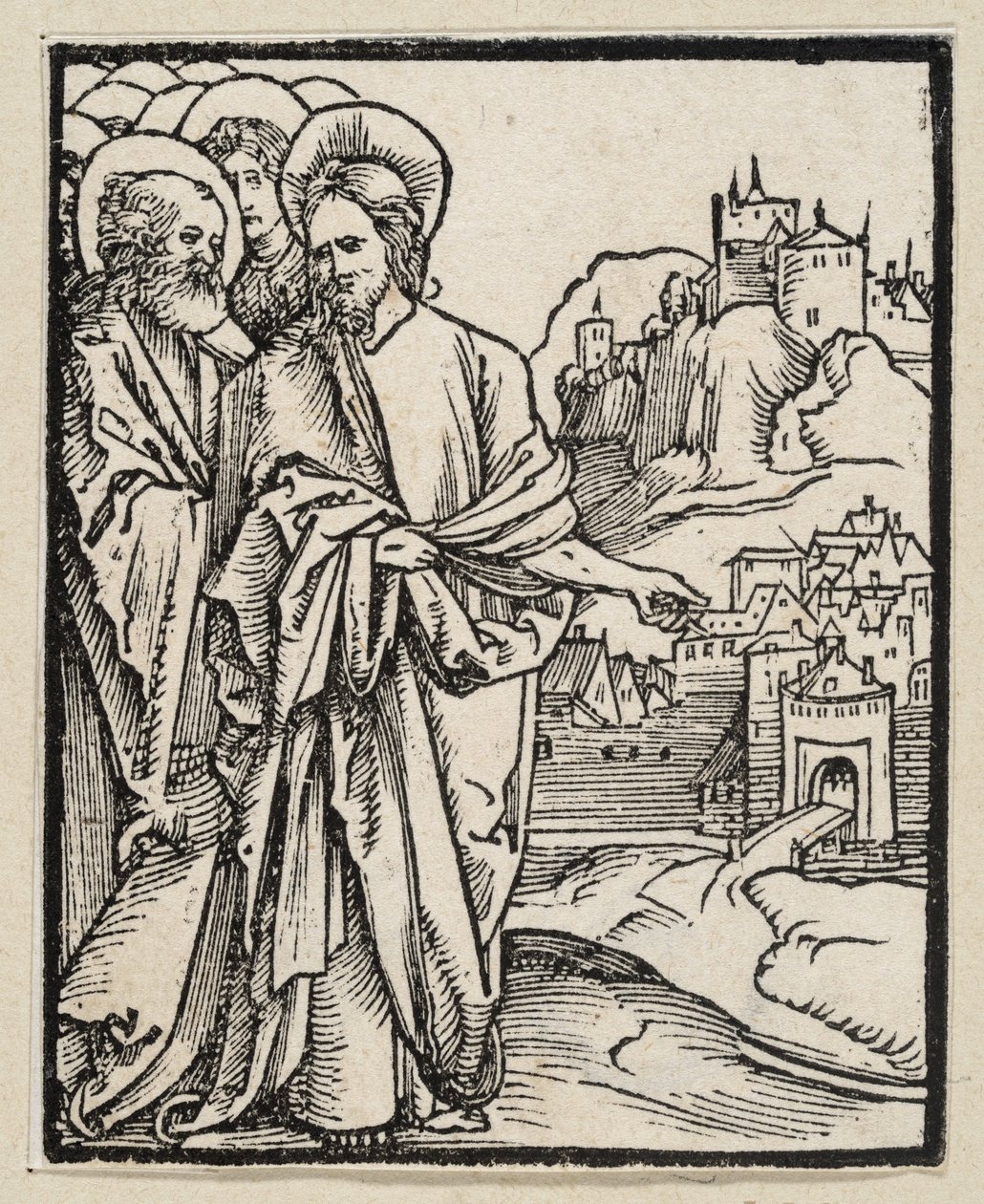 Przepowiednia o zniszczeniu Jerozolimy (z: „Postilla”, 43 drzeworyty) autorstwa Albrecht Dürer