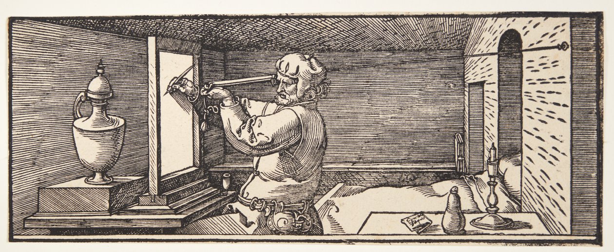 Rysownik rysujący wazon autorstwa Albrecht Dürer