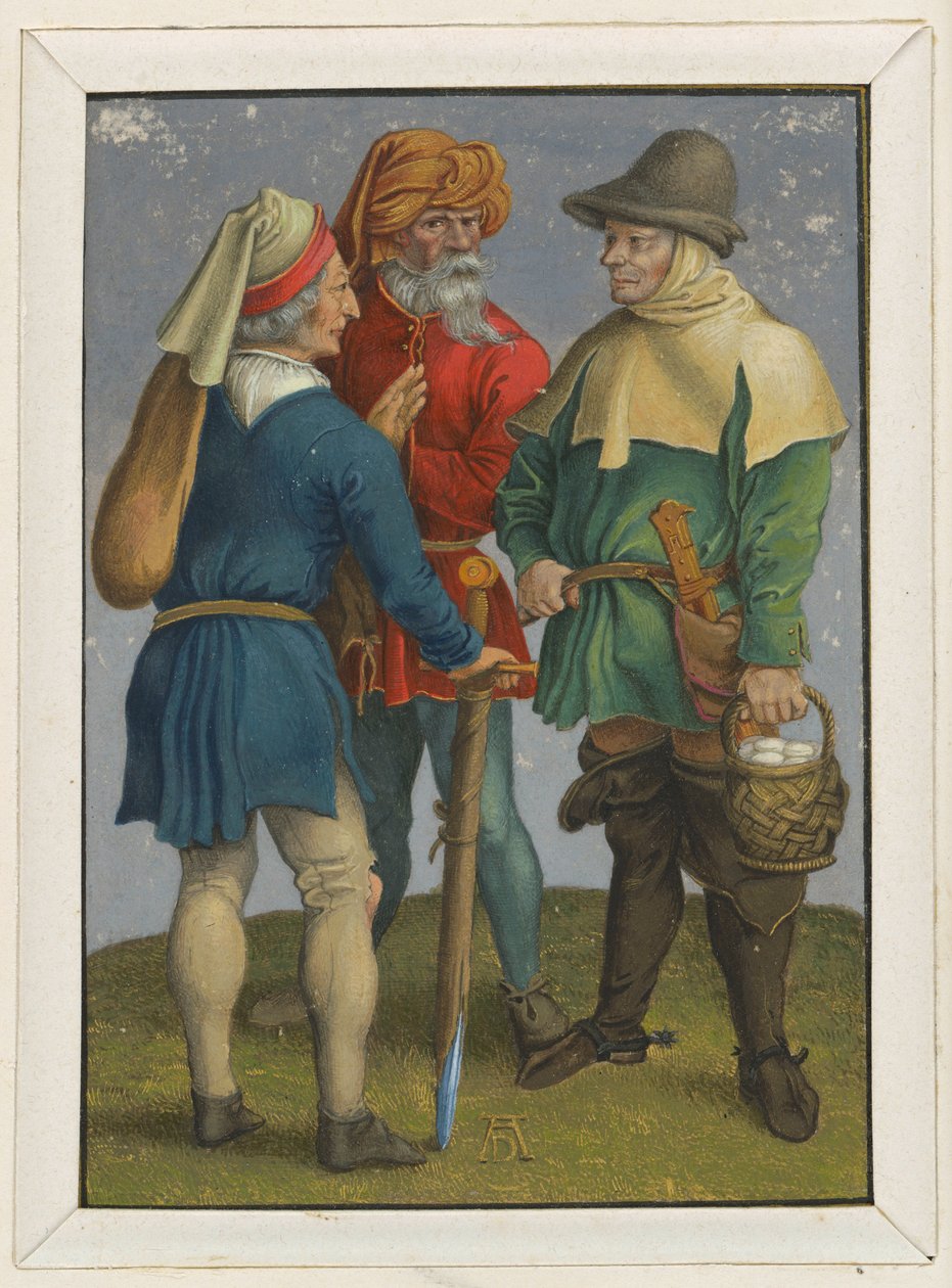 Trzech chłopów w rozmowie autorstwa Albrecht Dürer
