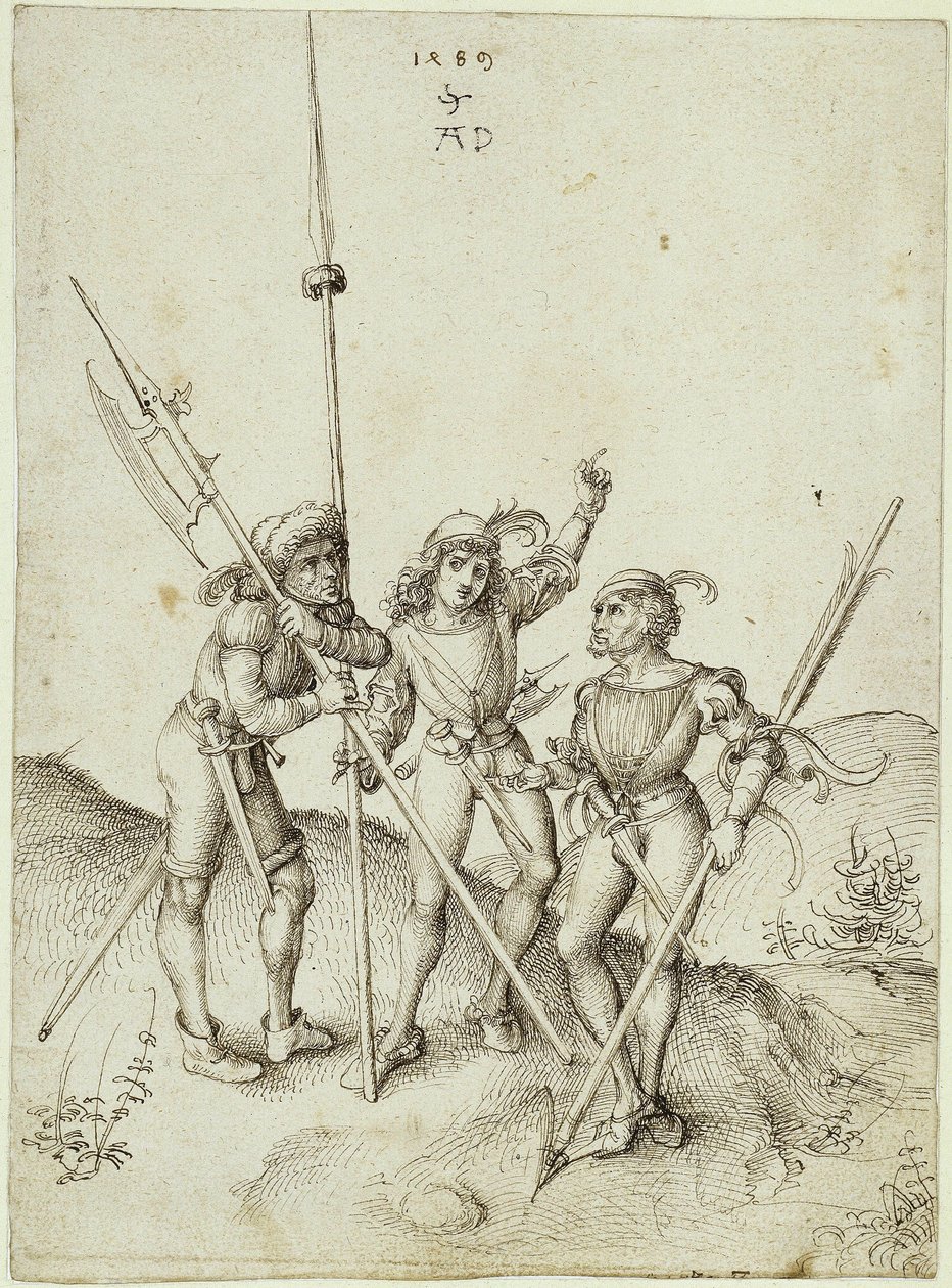 Trzej landsknechci autorstwa Albrecht Dürer