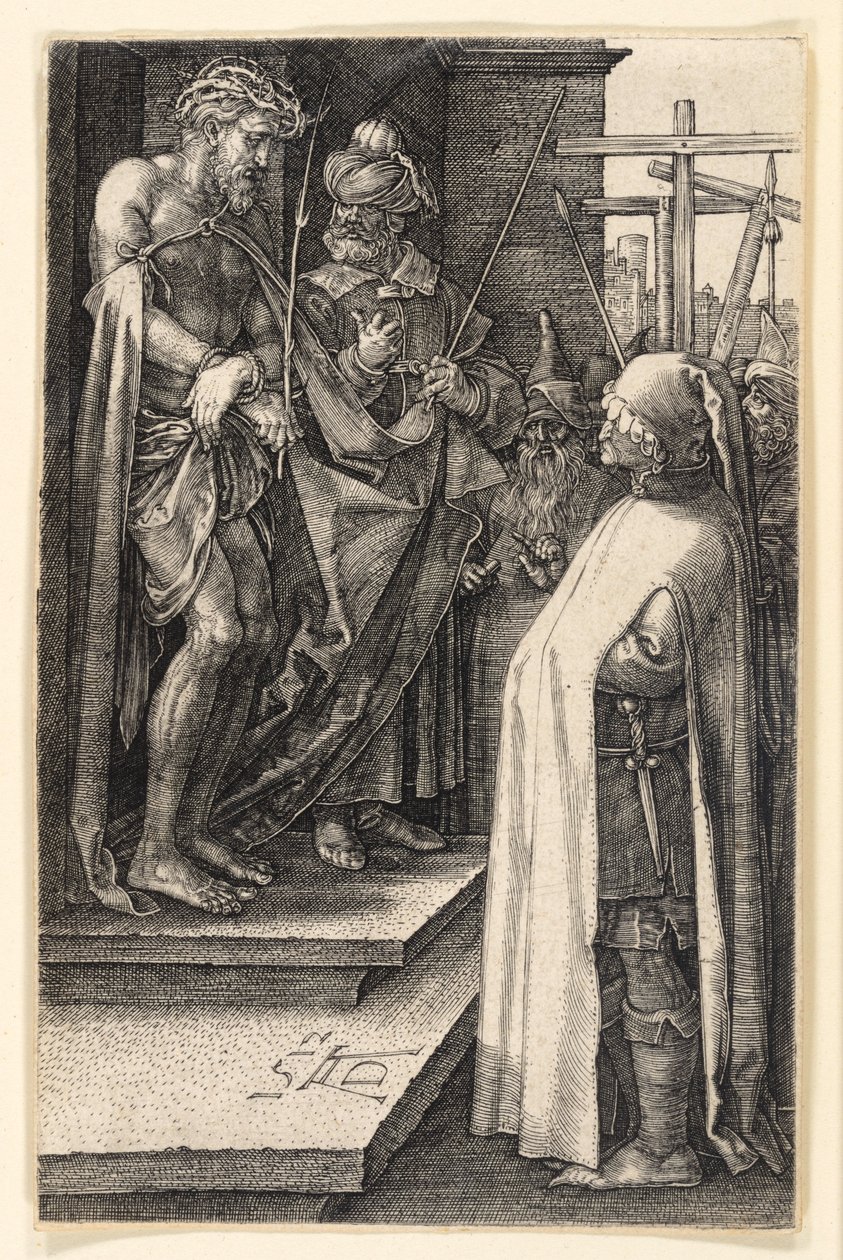 Ecce Homo (Pasja w technice miedziorytu) autorstwa Albrecht Dürer