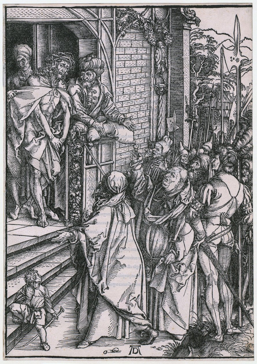 Ecce homo, arkusz 6 z cyklu „Wielka Pasja” autorstwa Albrecht Dürer