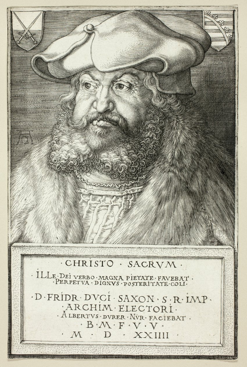 Elektor Saksonii Fryderyk Mądry autorstwa Albrecht Dürer
