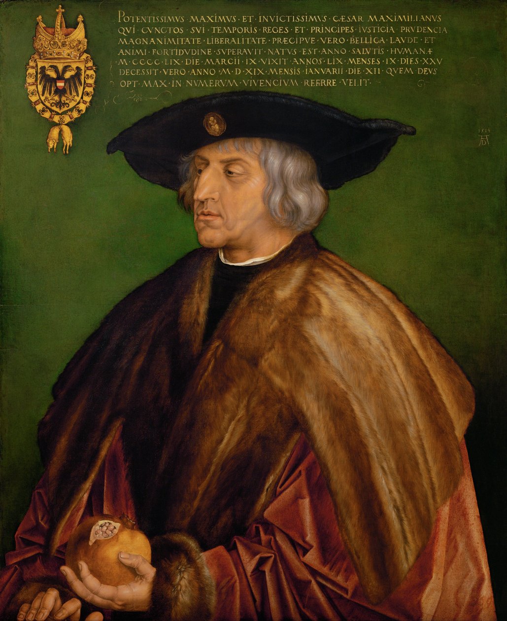 Cesarz Maksymilian I autorstwa Albrecht Dürer