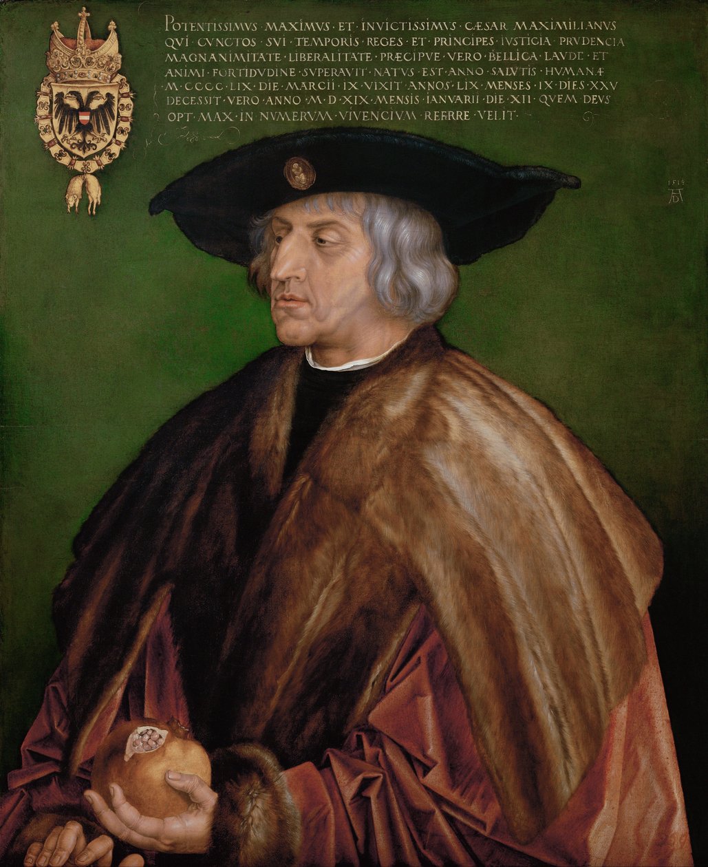 Cesarz Maksymilian I autorstwa Albrecht Dürer