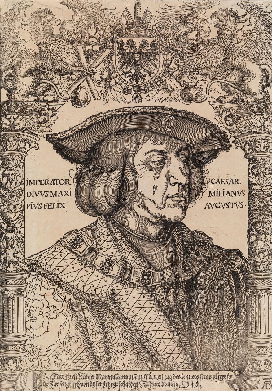 Cesarz Maksymilian I autorstwa Albrecht Dürer