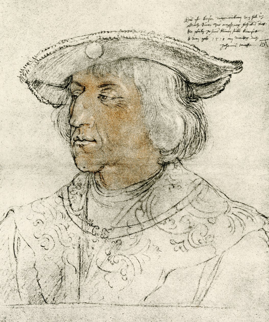 Cesarz Maksymilian I autorstwa Albrecht Dürer