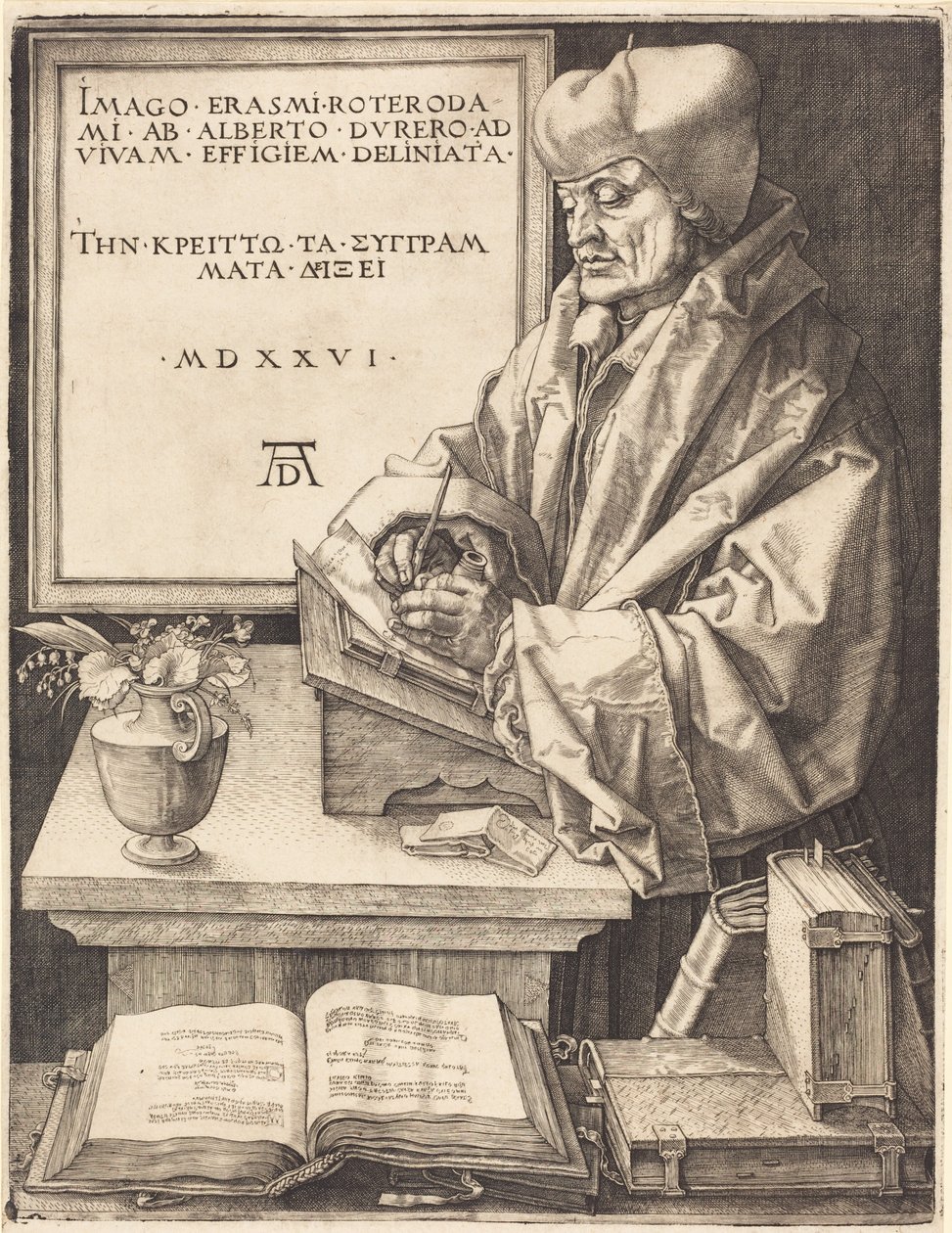 Erazm z Rotterdamu autorstwa Albrecht Dürer
