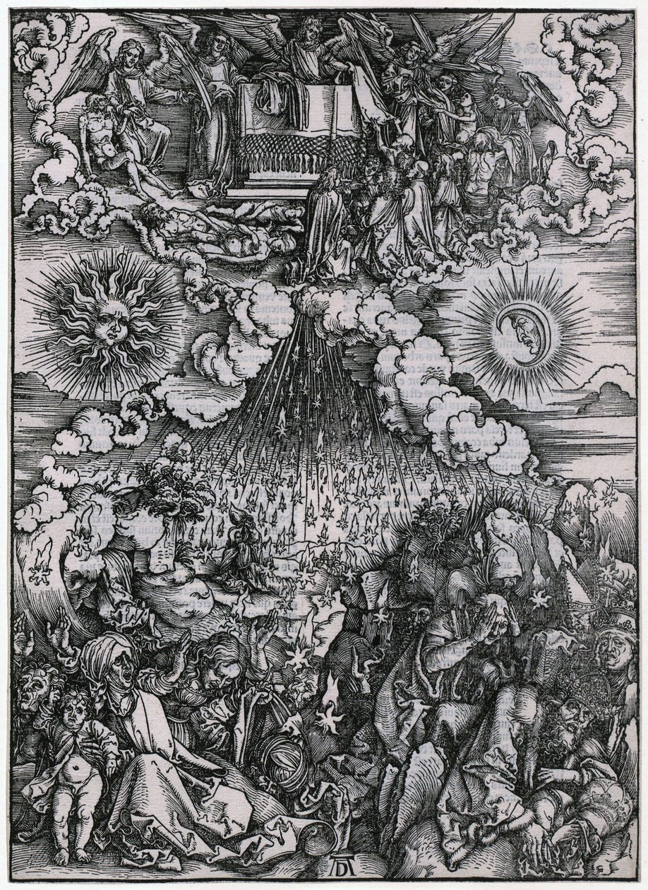Otwarcie piątej i szóstej pieczęci, postać IV, plansza 6 z cyklu „Apokalipsa” autorstwa Albrecht Dürer