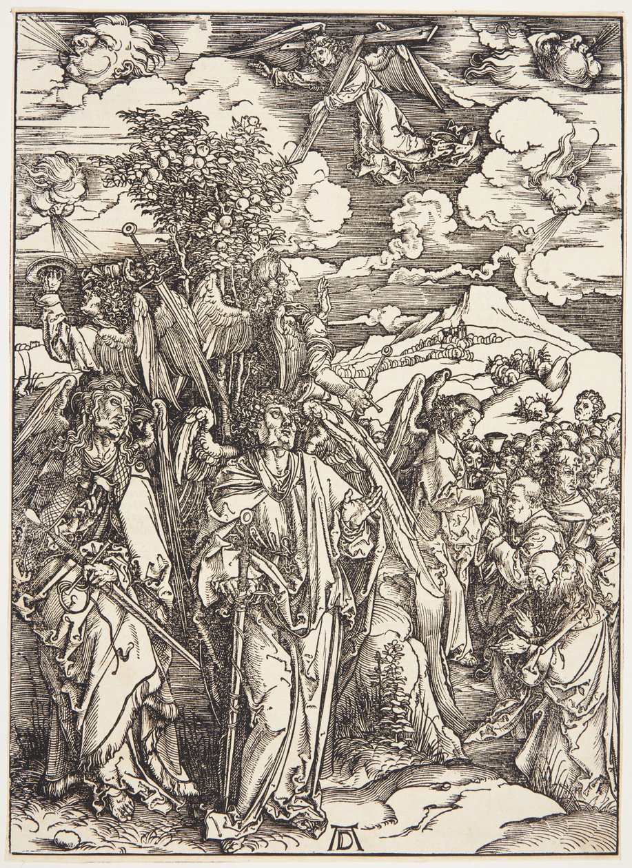 Cztery anioły zatrzymujące wiatry autorstwa Albrecht Dürer