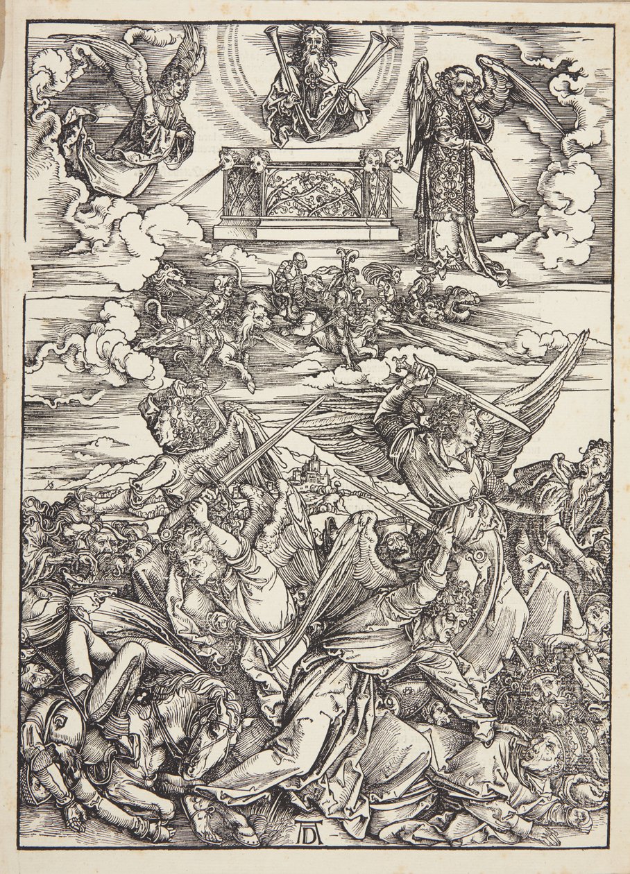 Czterech aniołów zemsty Eufratu autorstwa Albrecht Dürer
