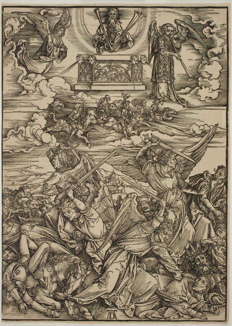 Czterech aniołów zemsty Eufratu autorstwa Albrecht Dürer