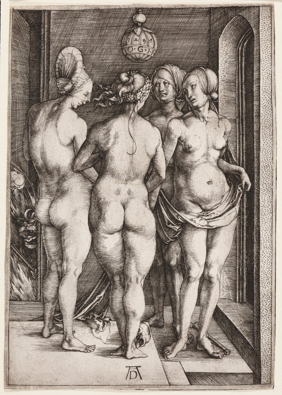 Cztery nagie kobiety (Cztery czarownice) autorstwa Albrecht Dürer