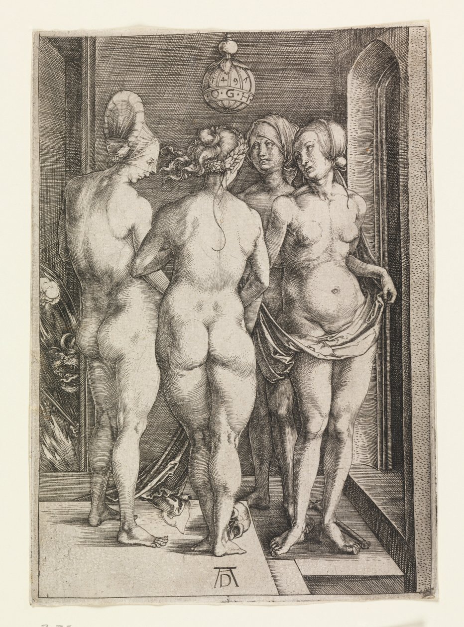 Cztery nagie kobiety (Cztery czarownice) autorstwa Albrecht Dürer