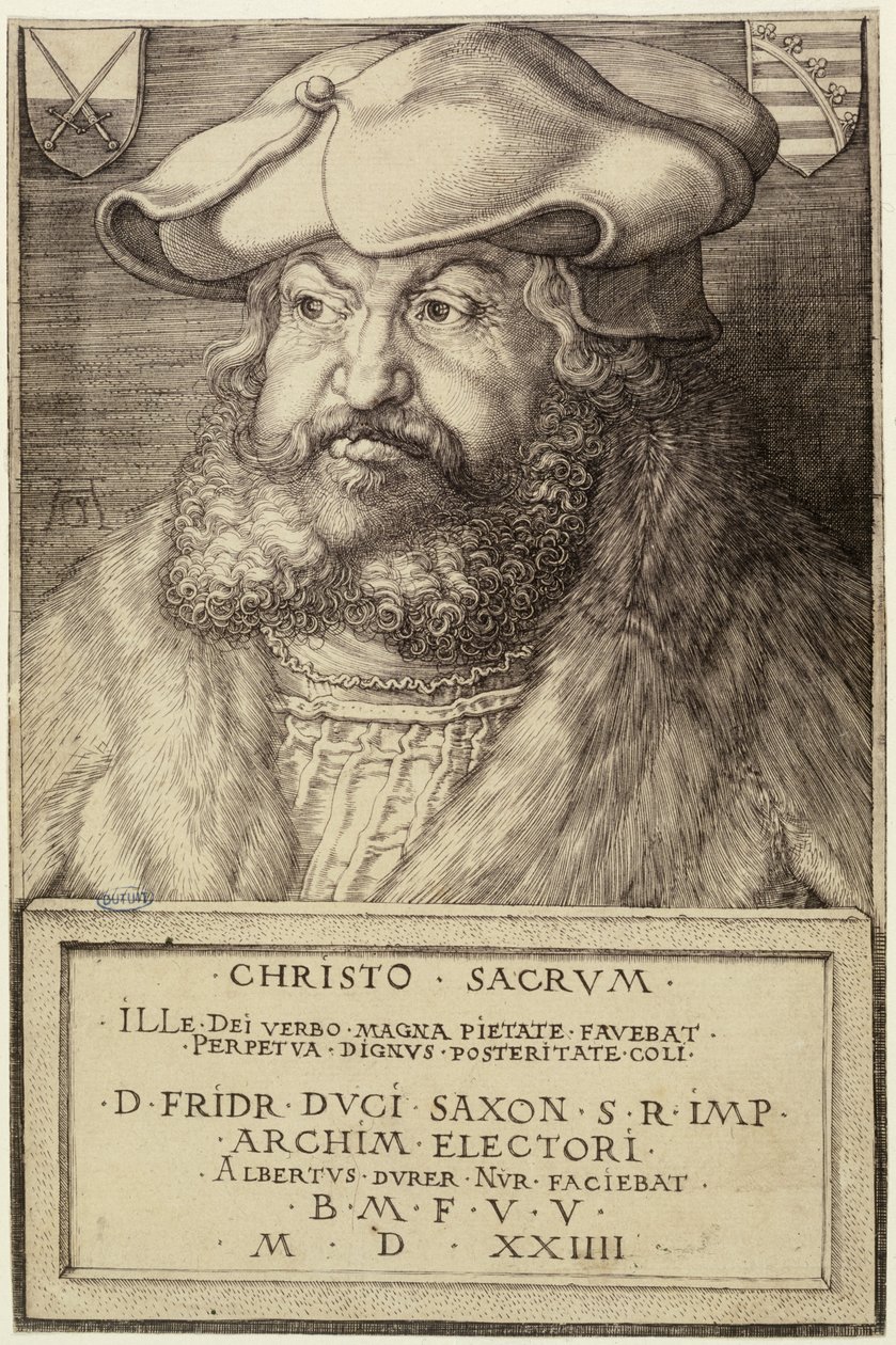 Fryderyk Mądry, elektor Saksonii (Bartsch 104) autorstwa Albrecht Dürer