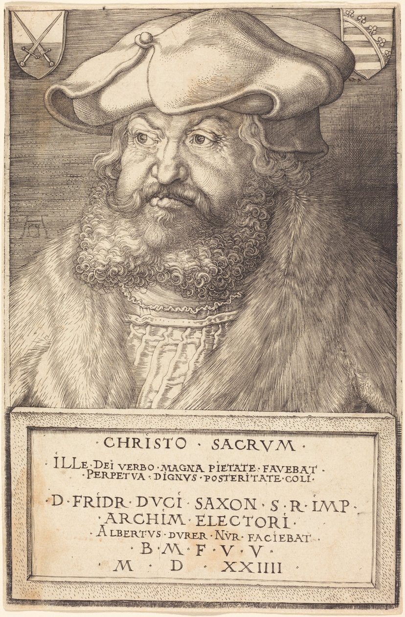 Fryderyk Mądry, elektor Saksonii autorstwa Albrecht Dürer