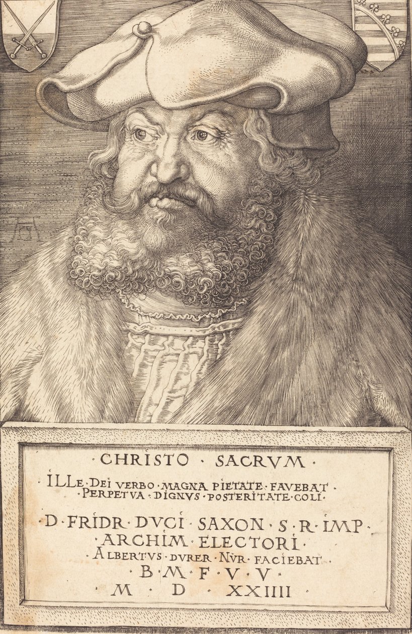 Fryderyk Mądry, elektor saski, 1524. autorstwa Albrecht Dürer