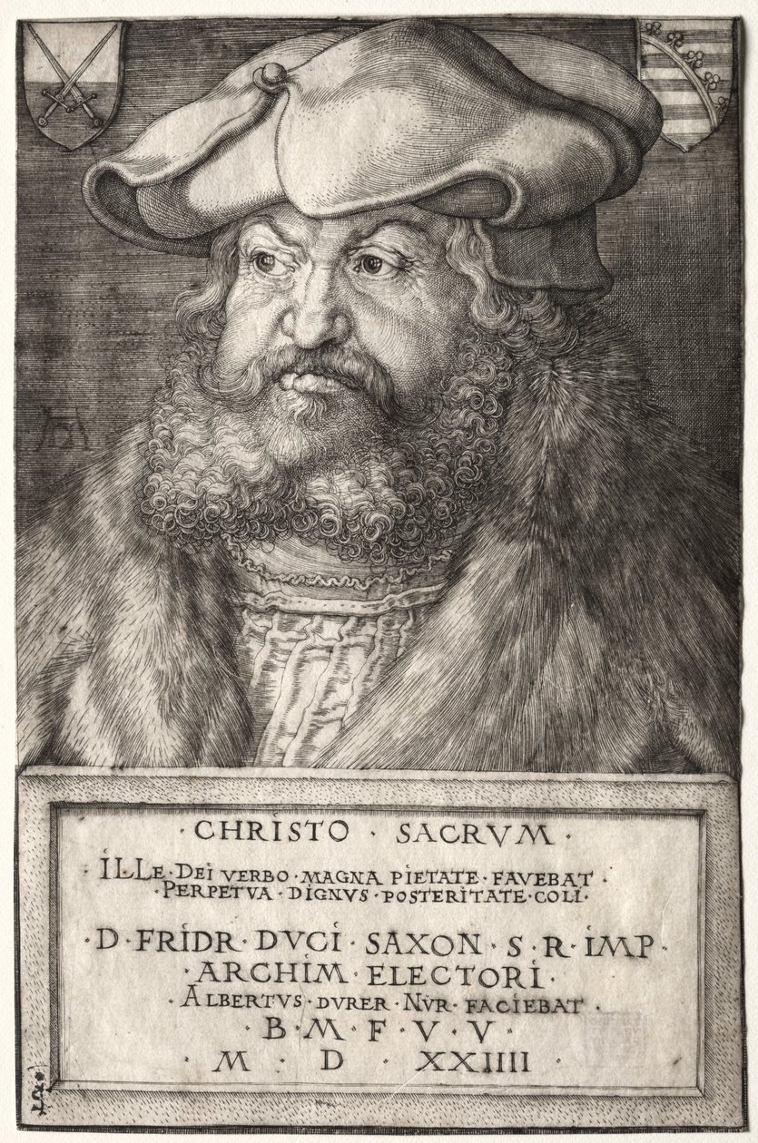 Fryderyk Mądry, elektor saski, 1524. autorstwa Albrecht Dürer