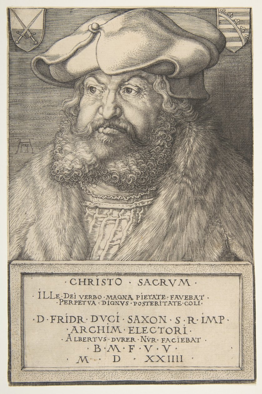 Fryderyk Mądry, elektor saski, 1524. autorstwa Albrecht Dürer