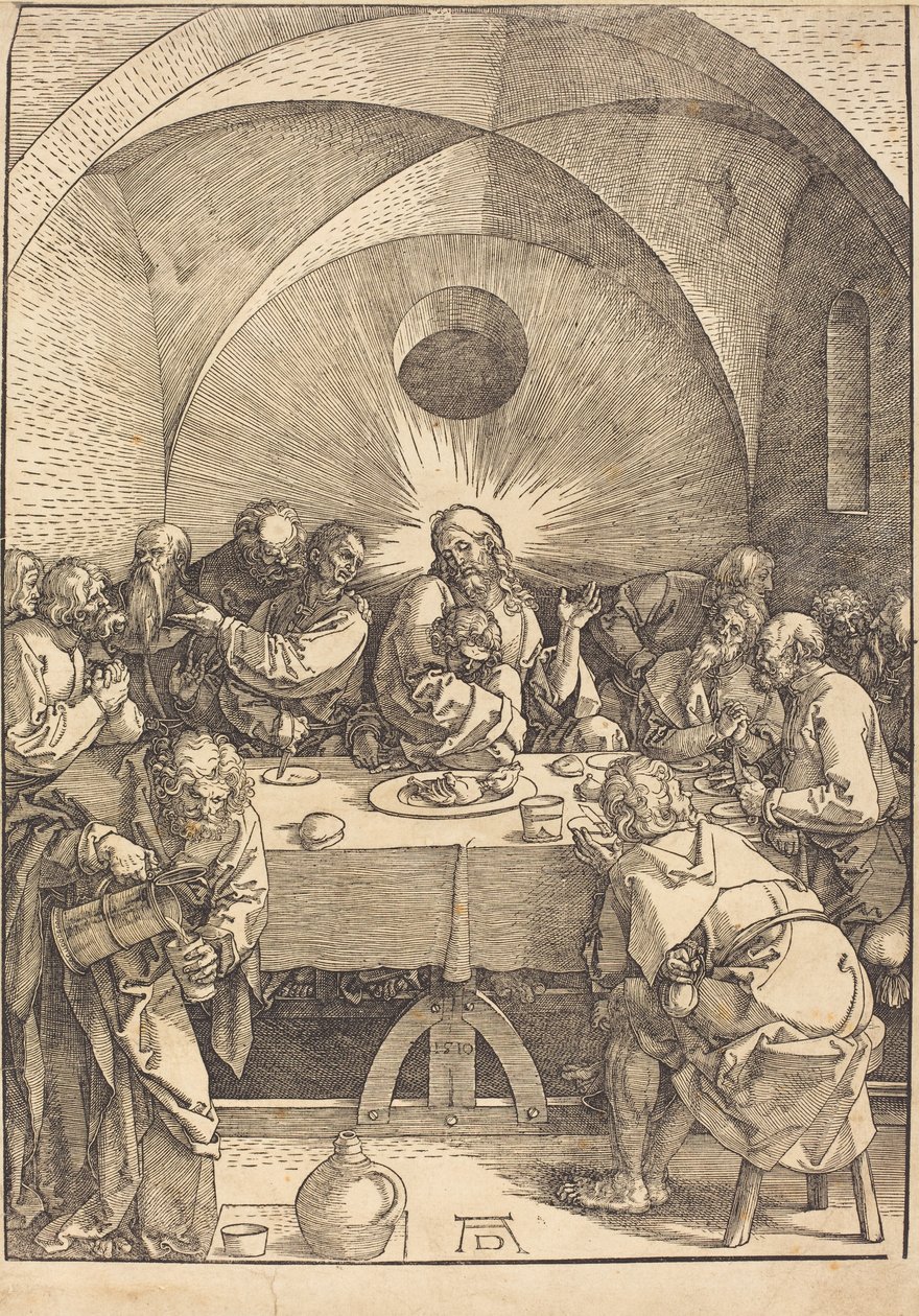 Francuski:  La Cène The Large Passion: 01. Ostatnia Wieczerza autorstwa Albrecht Dürer
