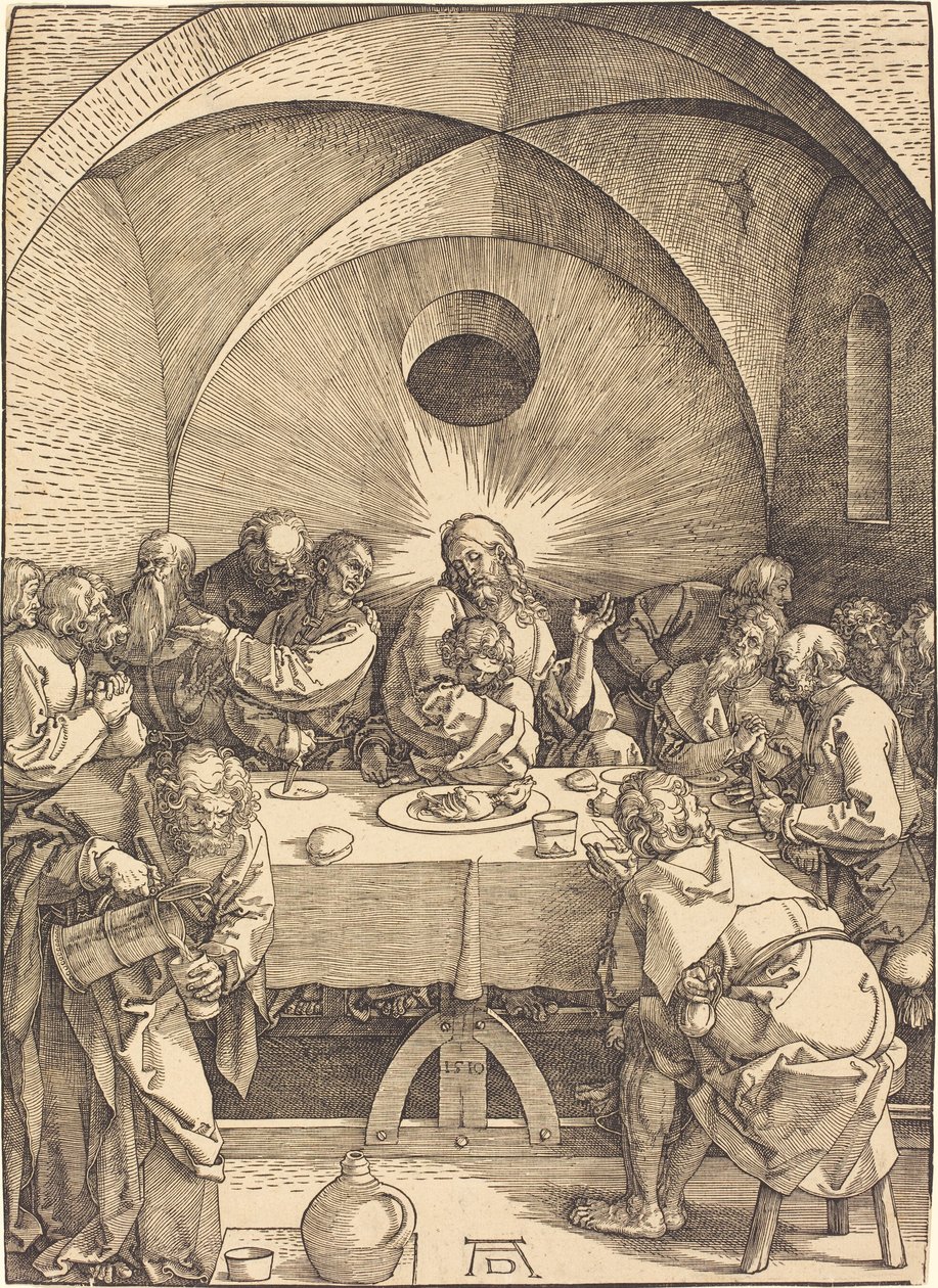 Francuski:  La Cène The Large Passion: 01. Ostatnia Wieczerza autorstwa Albrecht Dürer