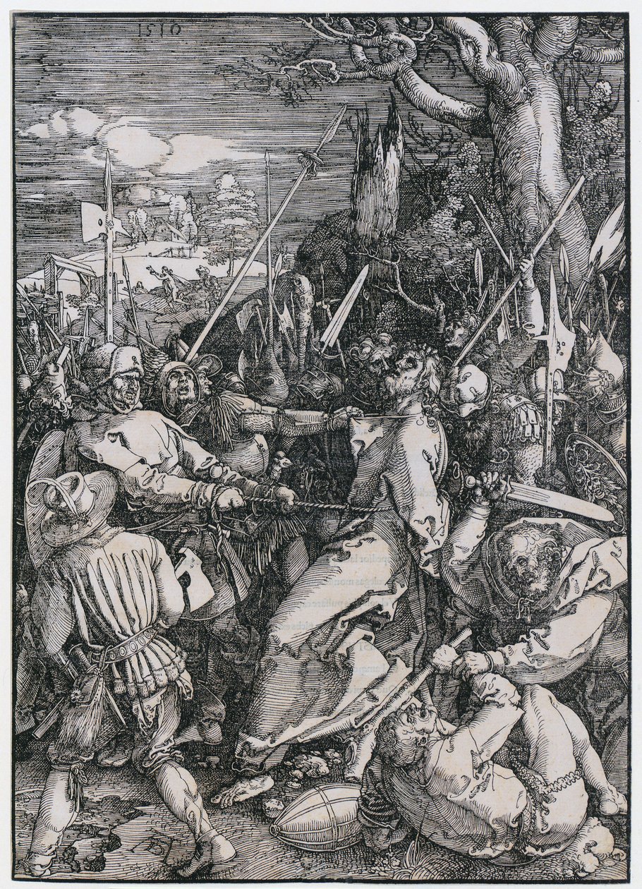 Pojmanie Chrystusa, arkusz 4 z cyklu „Wielka Pasja” autorstwa Albrecht Dürer