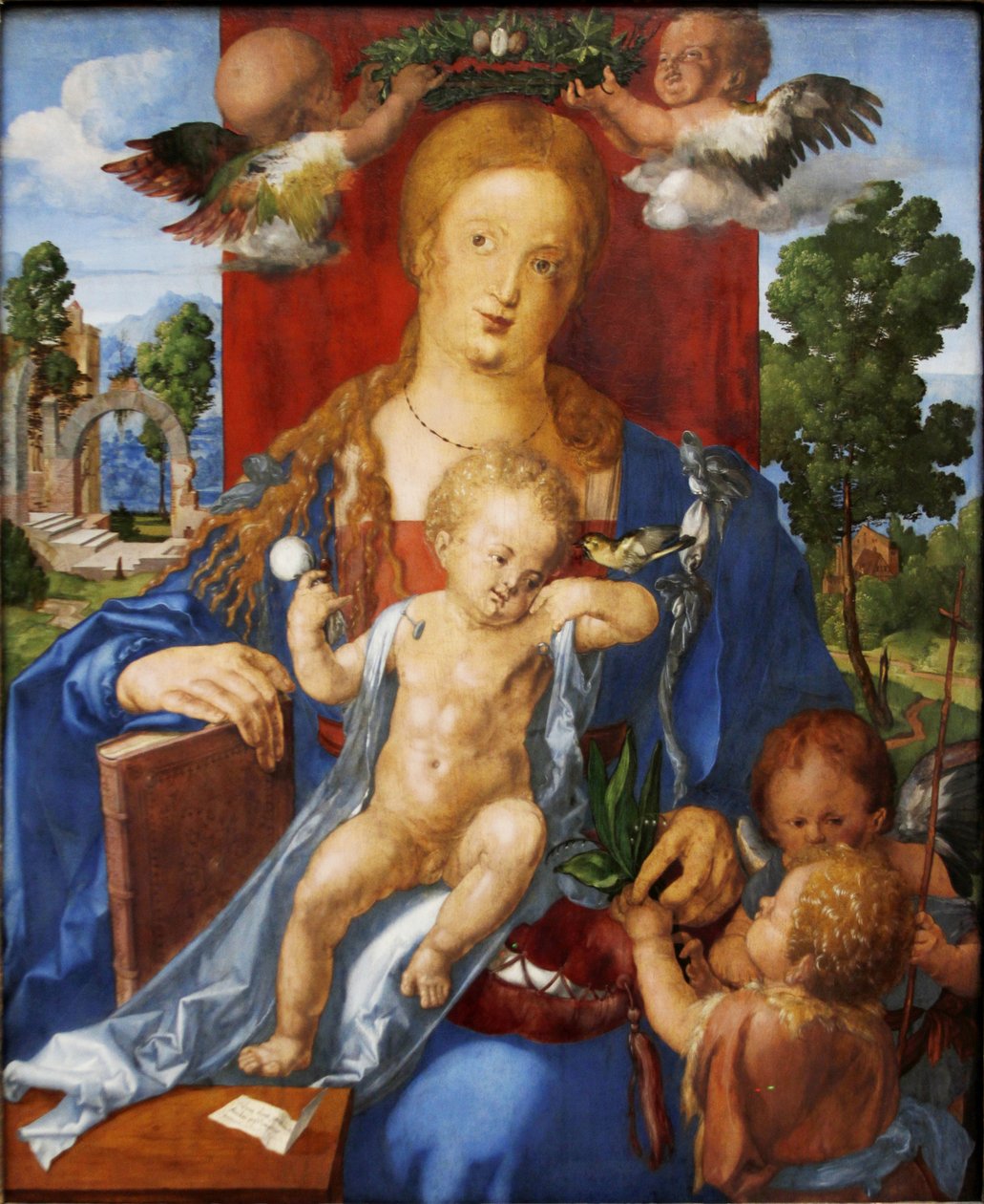 Die Madonna mit dem Zeisig The Madonna with the Siskin autorstwa Albrecht Dürer