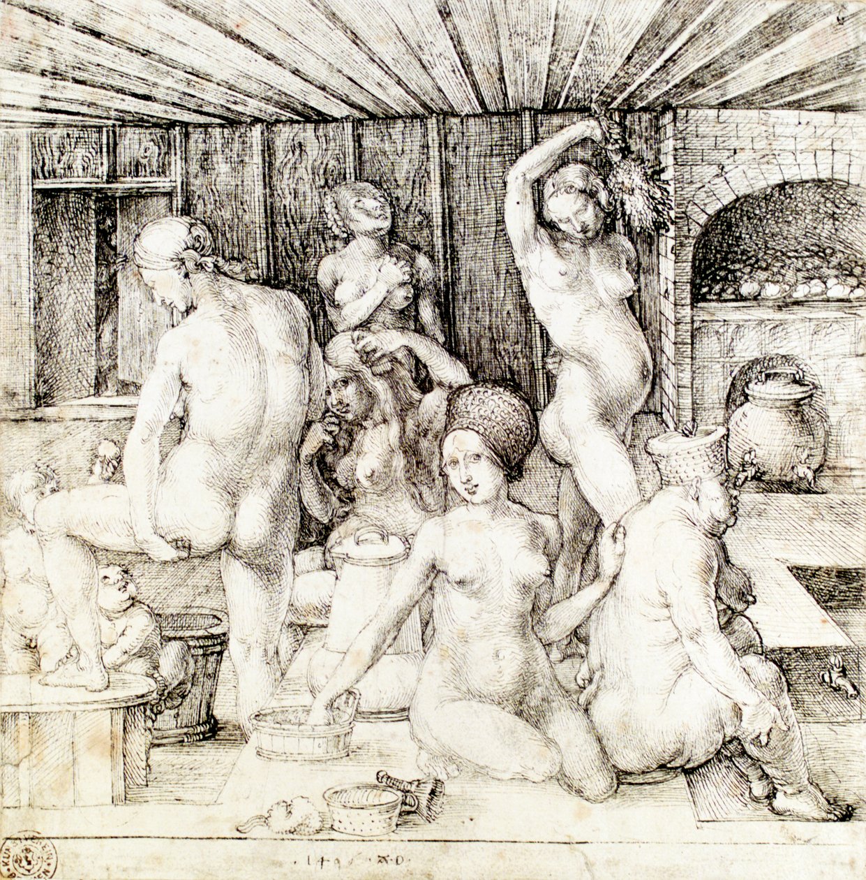 Niemiecki: Frauenbad Łaźnia dla kobiet autorstwa Albrecht Dürer