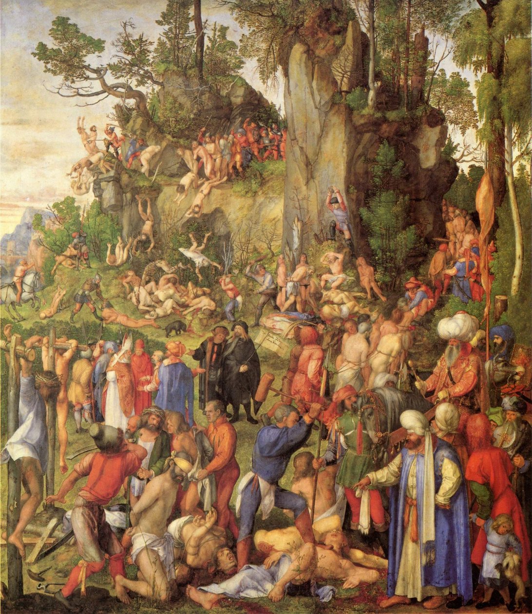 Marter der zehntausend Christen Martyrdom of the Ten Thousand (Męczeństwo dziesięciu tysięcy chrześcijan) autorstwa Albrecht Dürer